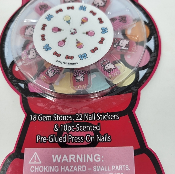 Hello Kitty Girls Press On Nail Kit Gem Stones Nail Stickers Ages 3+ - Picture 3 of 4